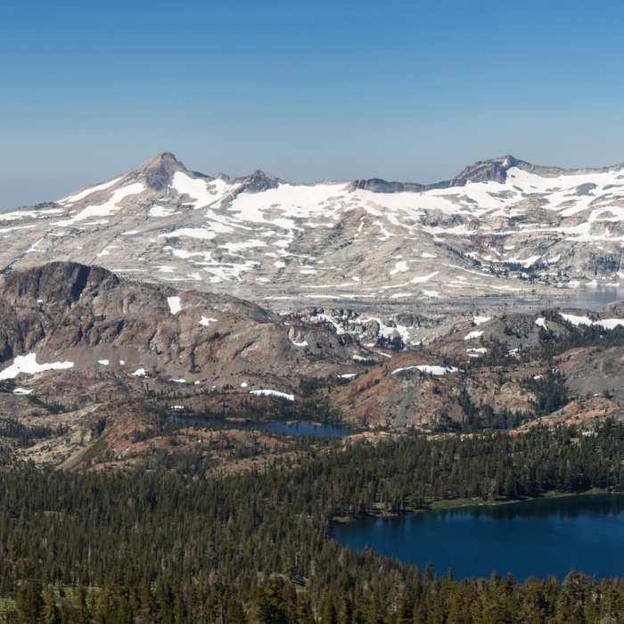 Gilmore Lake and Susie Lake from Mount Tallac Near Floating Island / Mount Tallac Trail (17E33)