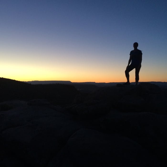 Barrell Roll Trail sunrise Near Precipice, Sidewinder, & Suicidal Tendencies