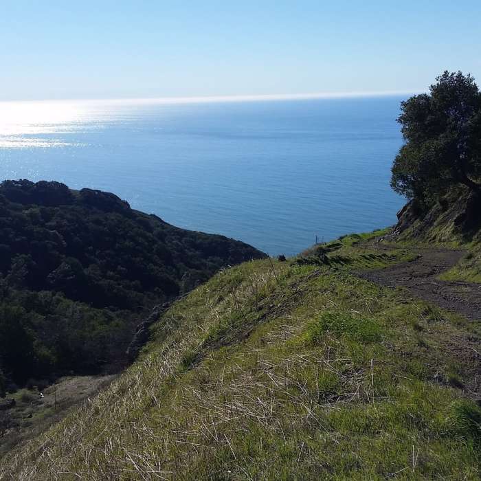 This spot on Baldwin Ranch Road offers nice views of the ocean. Near Baldwin Ranch Road