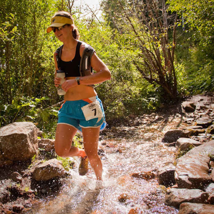Powering through Owl Creek. Near Government Trail