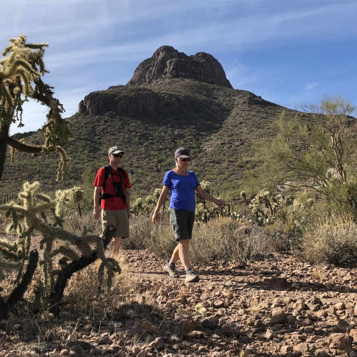On the way down from the summit - 1400 steep feet above this point. Near Safford Peak