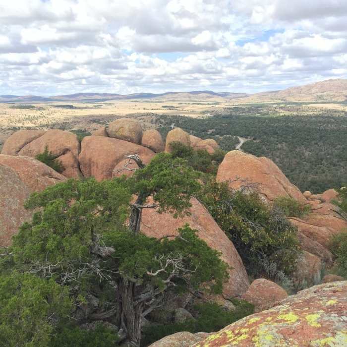 View southwest from the highest point. Near Narrows Trail