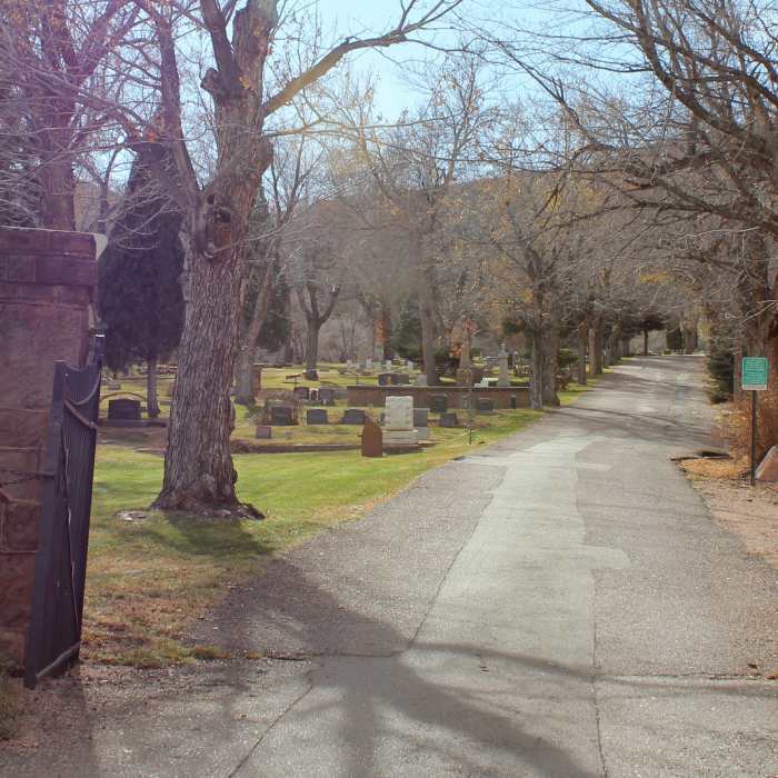 Entrance to the cemetery Near Intemann Trail, Crystal Valley Cemetery