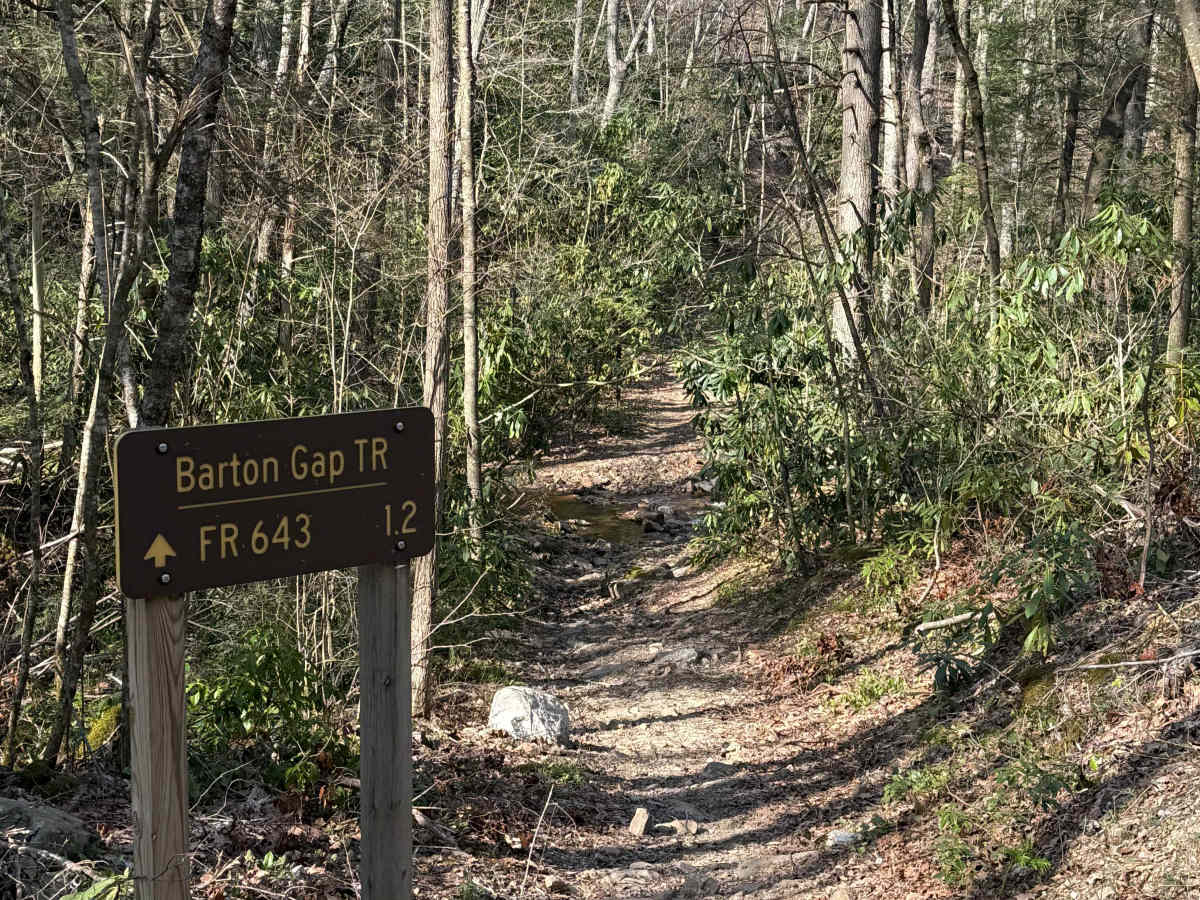 Barton Gap trail photo
