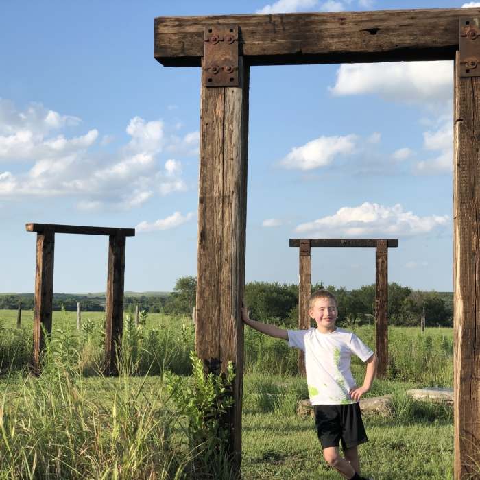 Pretty cool timber arches! Near PrairyArt Path