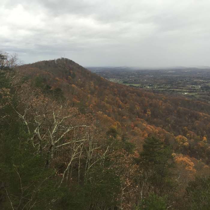 Looking west from the East Overlook. Near House Mountain Loop