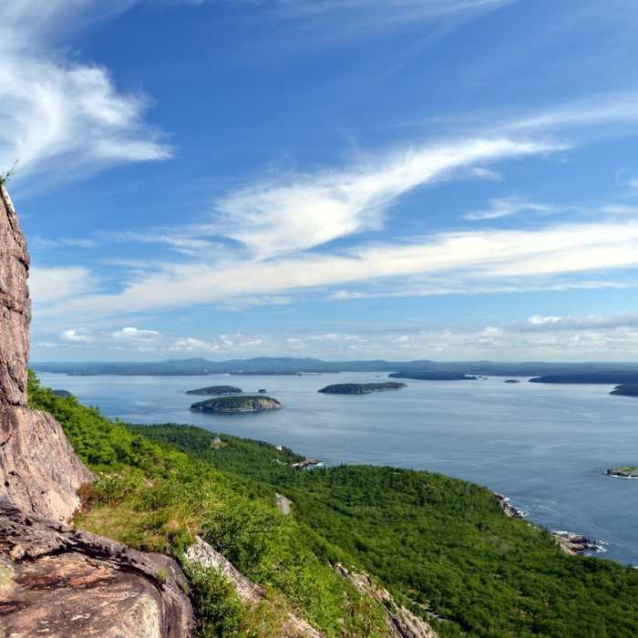 A view of Frenchman Bay from Champlain Mountain. with permission from Andrew Stehlik Near Champlain North Ridge Trail