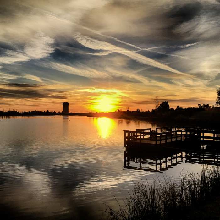 Beautiful Sunrise at VOA Park Near VOA Lake Path