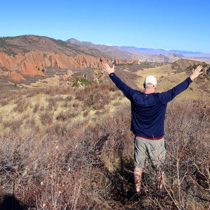 What a lovely view! On my visit to Roxborough State Park, I saw some animals and listened to the birds. If you're looking for something harder, go to Carpenter Peak, otherwise the South Rim Trail is nice. Near South Rim Trail