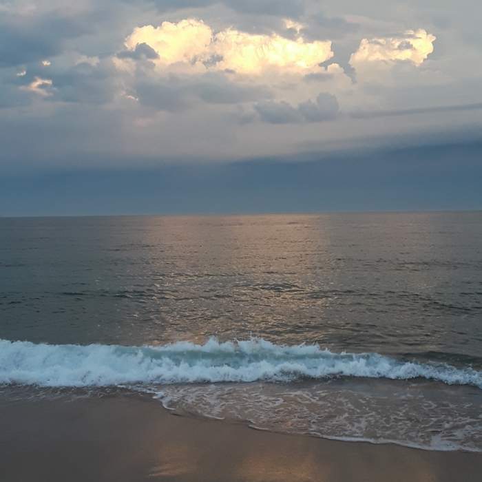 Thunderstorms over Block Island Sound. Near Weekapaug Beach
