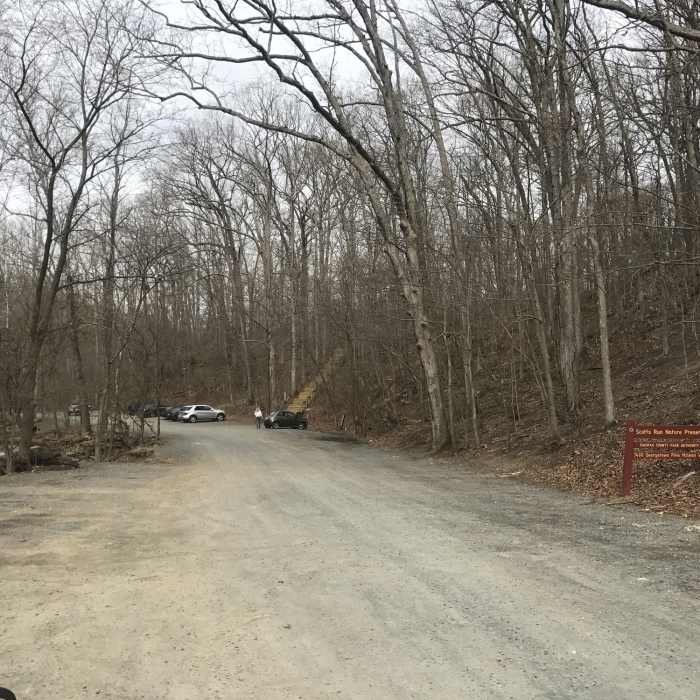 The main parking lot provides ample space to park. Near Parking Lot Connector Trail