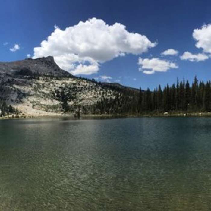 Unicorn Peak and Elizabeth Lake. Near Tuolumne Meadows to Elizabeth Lake