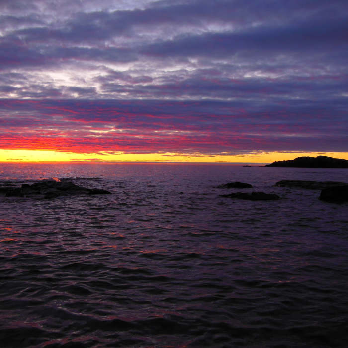 Sunset at #13 Lone Rock Near Porcupine Mountains Scenic Wilderness Loop
