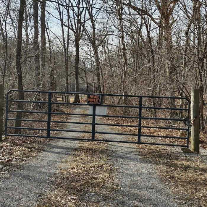 Gate on the way to the end of the trail. Near Bear Den Mountain Trail