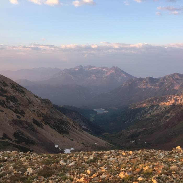 Near American Fork Twin Peaks from Silver Lake Flat