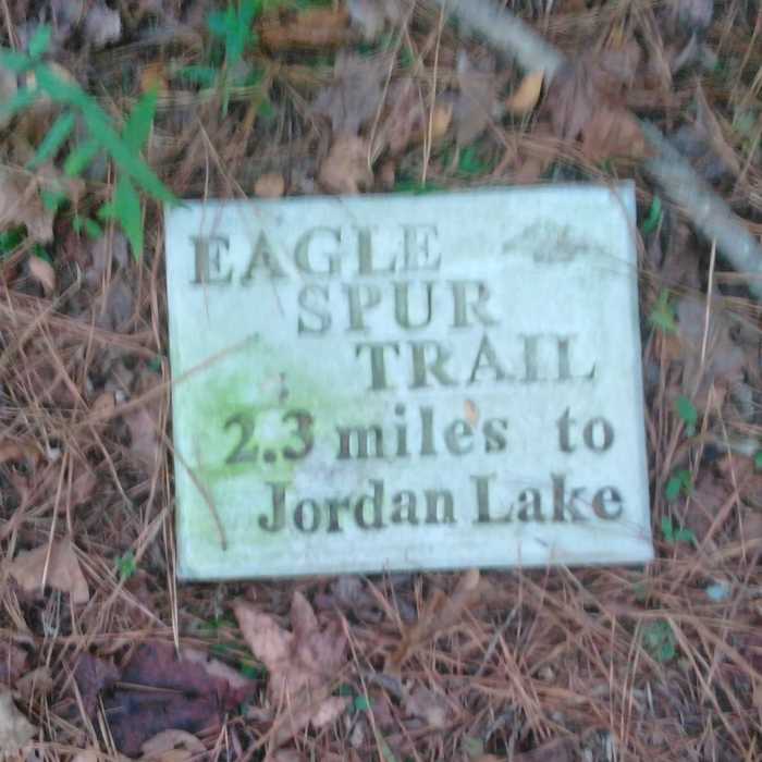 Trail Stone marker. Near Eagle Spur Trail
