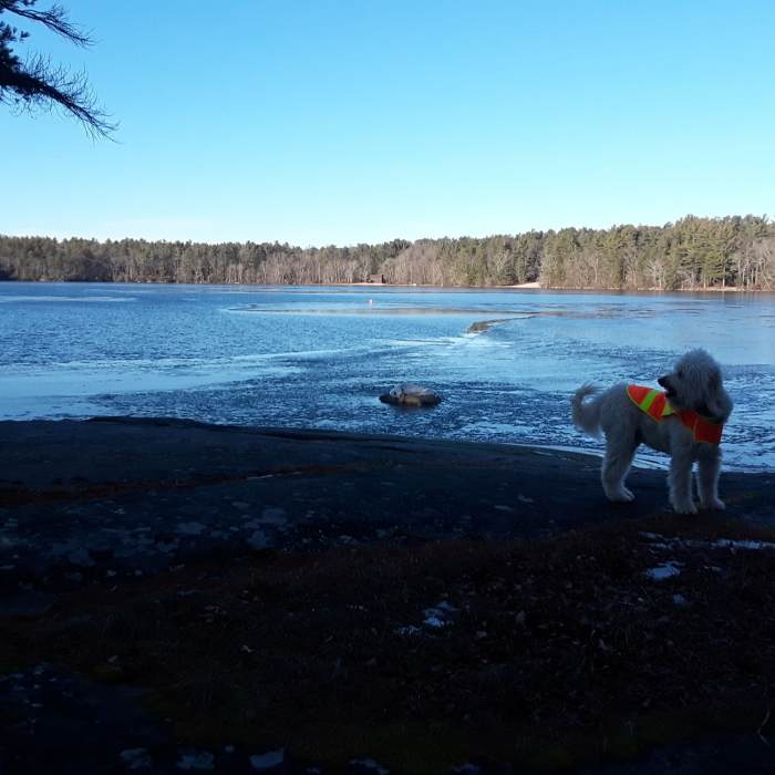 Jack reaches the south-east shore of Yawgoog. Near Yawgoog - BSA