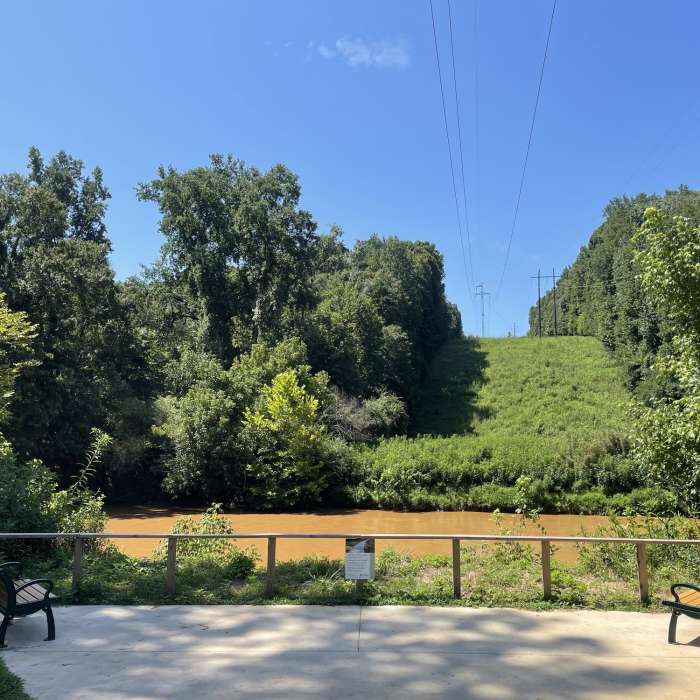 View of the Middle Oconee River from the handicap-accessible spur of the White Trail. Near White Trail