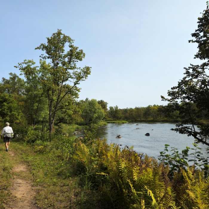 Going north along the St. Croix River. Near Two Rivers Trail