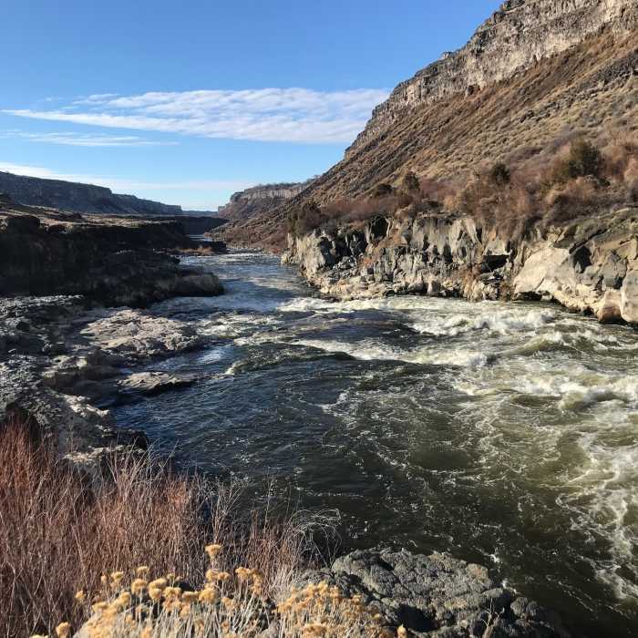 Some Snake River rapids above Auger Falls. Near Auger Falls Trail