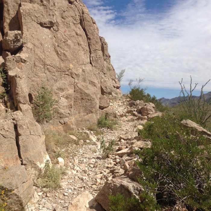 A cliffside section of La Espina Ledge. Near Granola Bowl