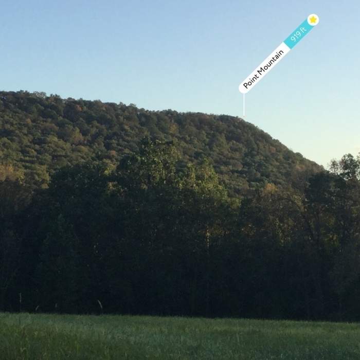 Point Mountain seen from trail. Near Point Mountain Reservation - North to South