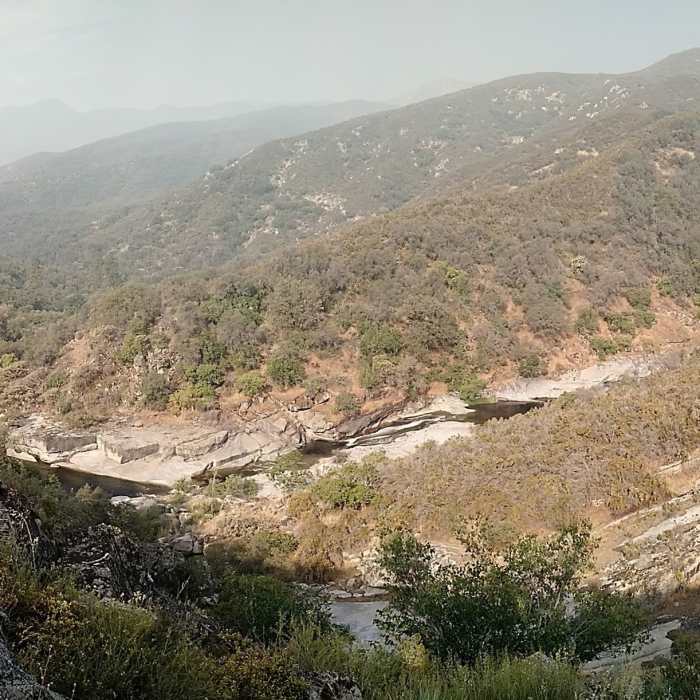 North Fork of the Kaweah River from the North Kaweah Trail. Near North Fork Trail