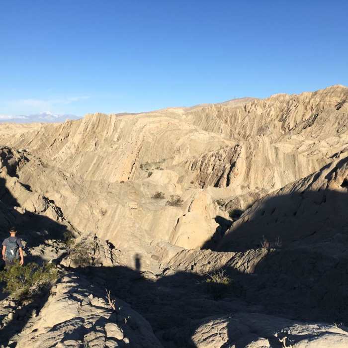 Interesting rock formations on this part of the hike Near East Indio Hills Trail