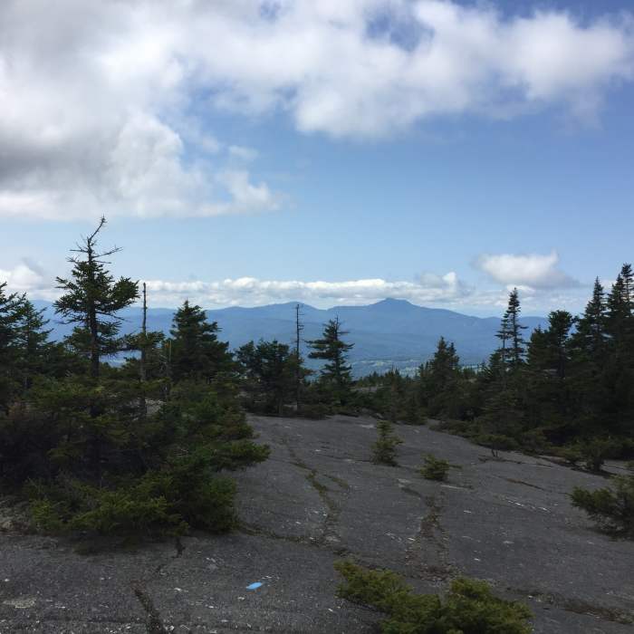 Large rocky expanse before climbing to summit of White Rock Mountain. Near White Rock and Mount Hunger Loop