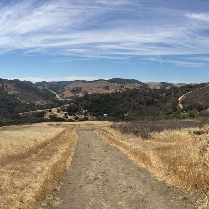 View of the valley from the Gaviota Peak Fire Trail Near Gaviota Peak Fire Road