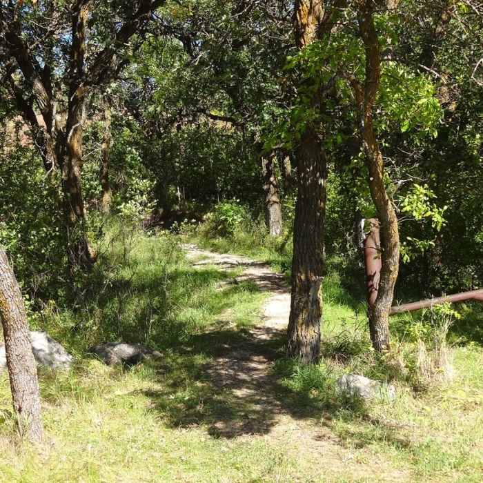 The start of the Butte St. Paul trail. Near Butte Saint Paul