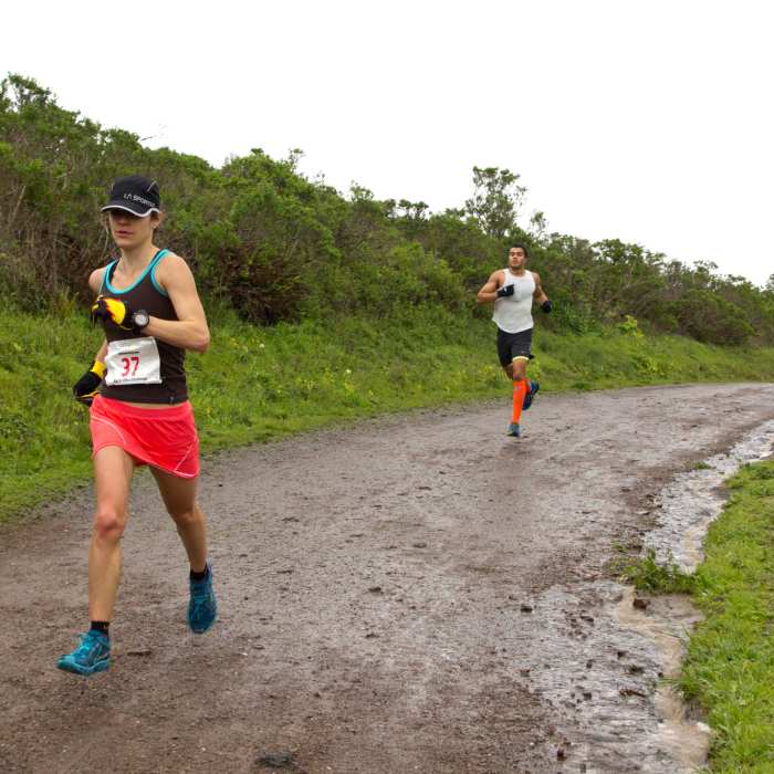 Flying down the Miwok Trail duing the Marin Ultra Challenge 25k. Near Wolf Ridge Trail