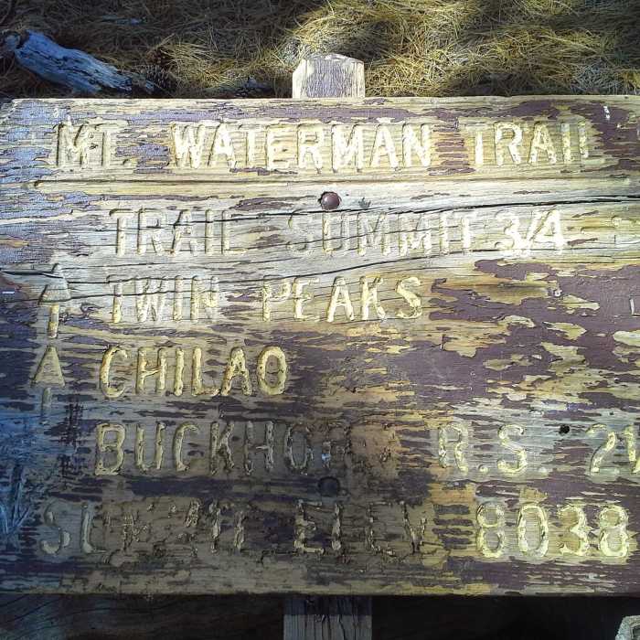 Near Mt. Waterman Trail #10W05