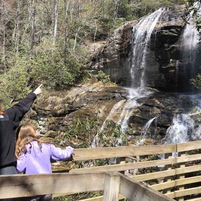 Observation point at Glen Falls in Highlands, NC Near Glen Falls Trail #8