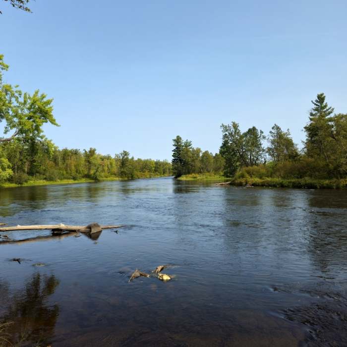 St. Croix River from the Pine Ridge Watercraft Campsite. Near Two Rivers Trail