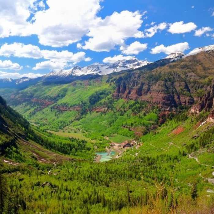 Telluride Box Canyon (westward view). Near Black Bear Road