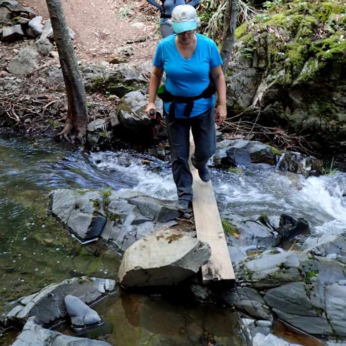 The crossing of Moore Creek at the end of Dan's Wild Ride. Near Moore Creek Trail