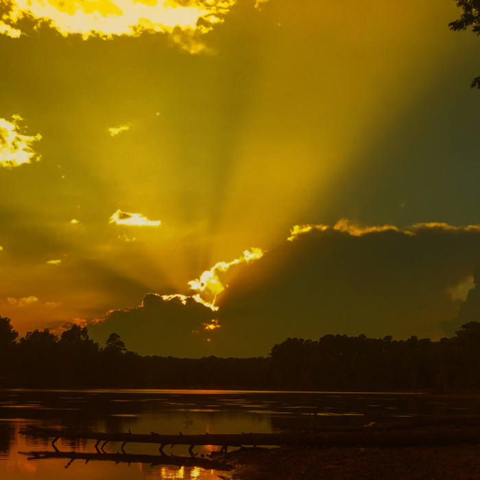 Sunset on the trail. Near Seven Oaks Preserve Trail