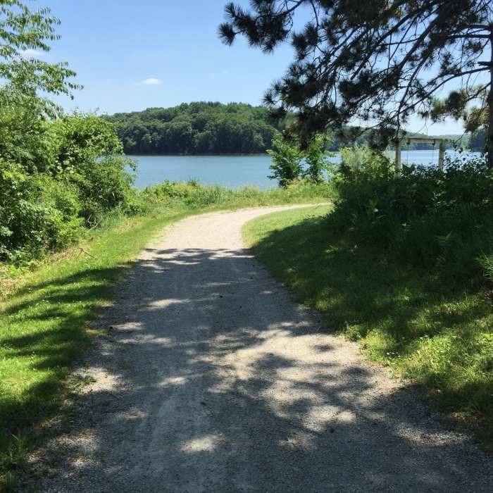 North Shore Trail along Lake MacBride. Near Solon to MacBride Beach