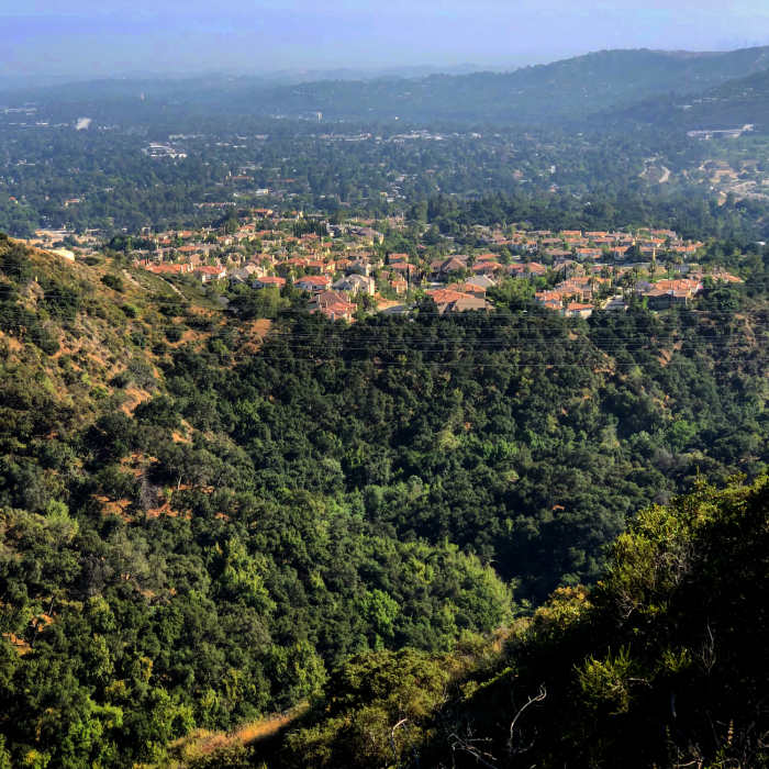 One of the many reasons I love running and hiking up Brown Mountain Road is the view of my neighborhood. Near El Prieto to Brown Mountain Loop