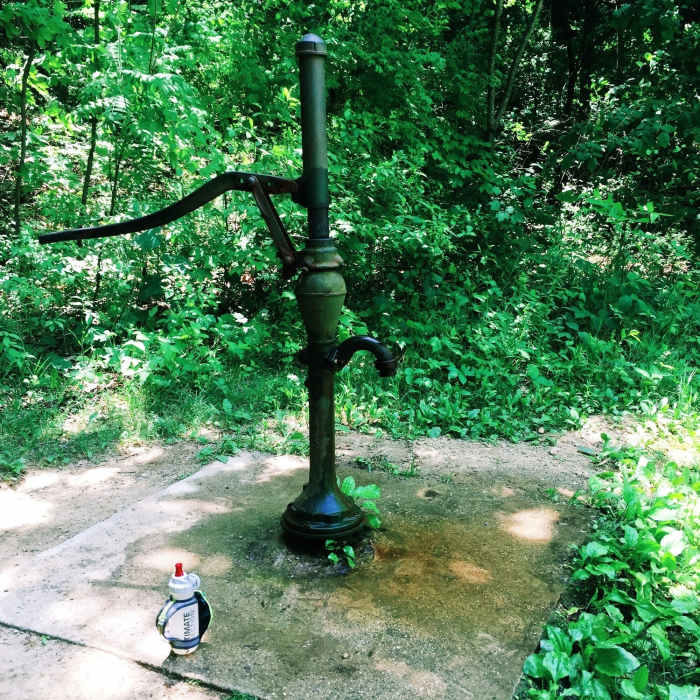 A working water pump! Near Potawatomi Trail