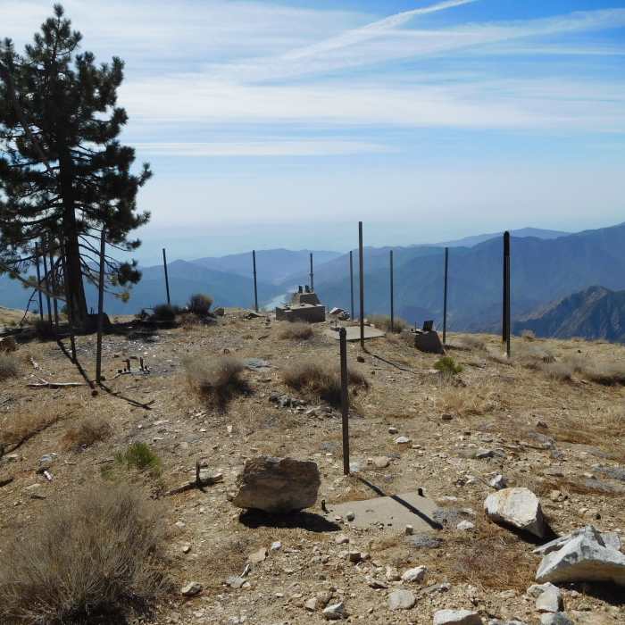 Foundation of lookout tower on South Mt. Hawkins Near Hawkins Ridge Loop