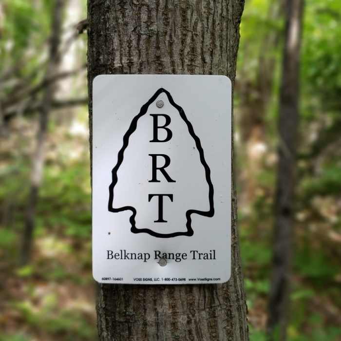 Belknap Range Trail marker Near Piper - Round Pond Link Trail