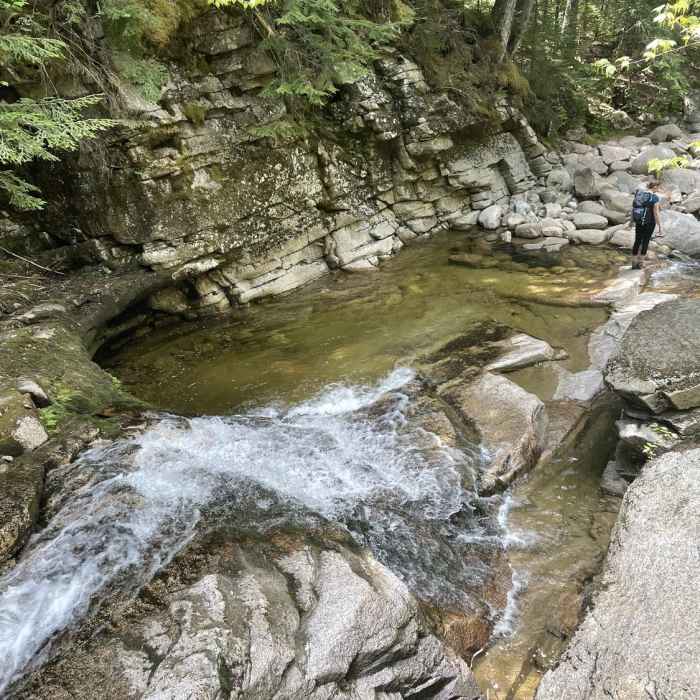 Lower waterfall on Cascade Path Near Snow's Mountain Lower Loop