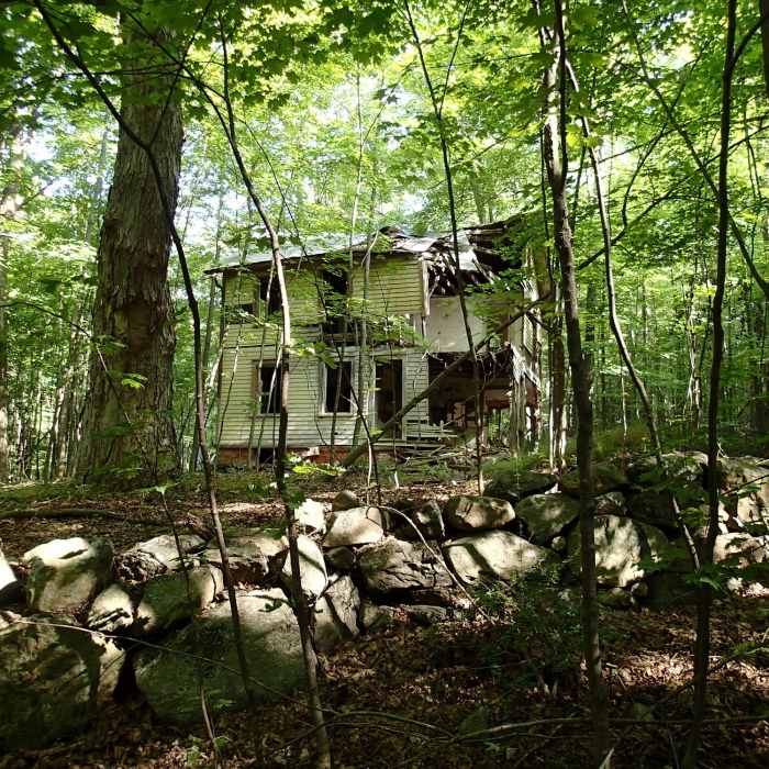 Old farmhouse along School Mountain Road Trail Near Perkins Trail