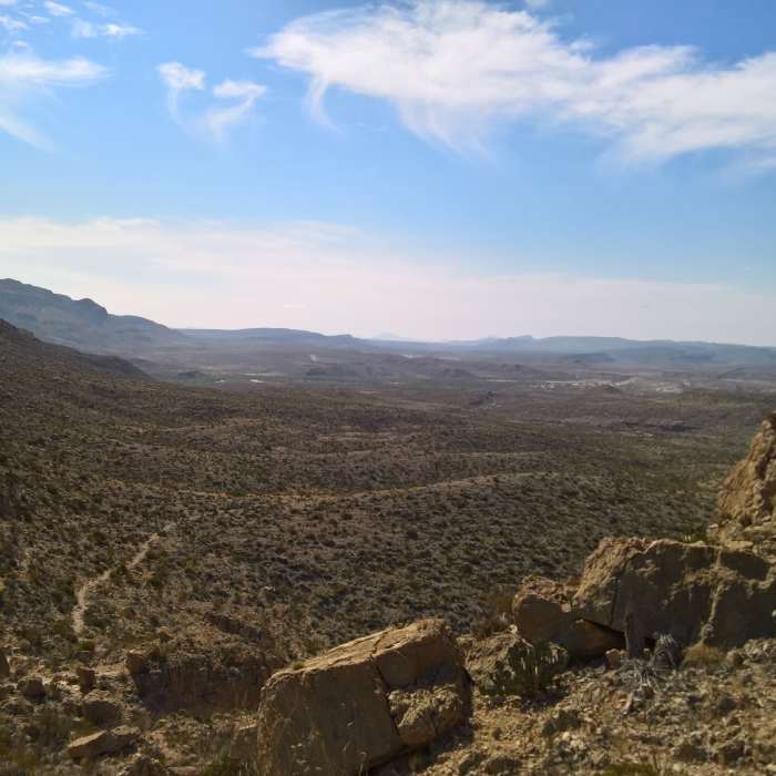 Take a second to look back over your shoulder at your gorgeous surroundings. Near Marufo Vega Trail