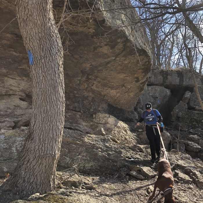 More amazing boulders beside the trail Near Elk River Trail