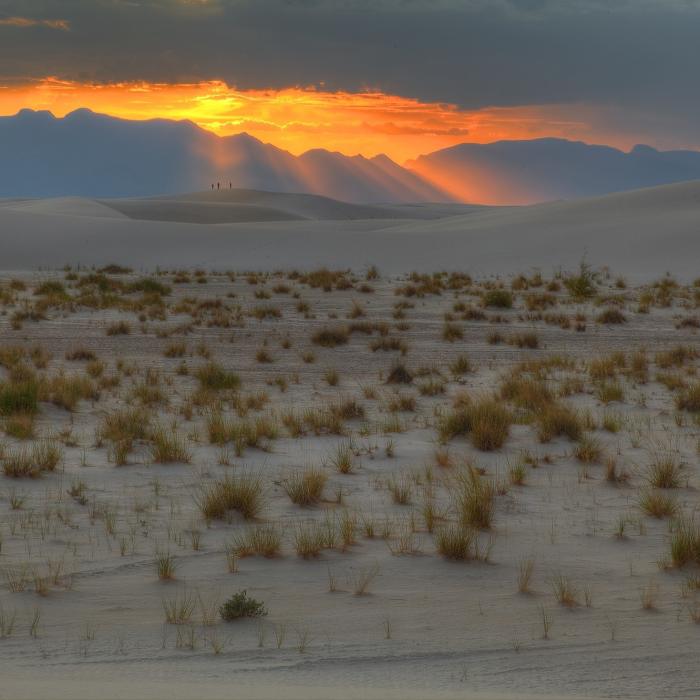 Sunset at White Sands Near Alkali Flat Trail