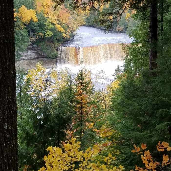 The Upper Falls from the gorge platform. Near Tahquamenon Falls Route