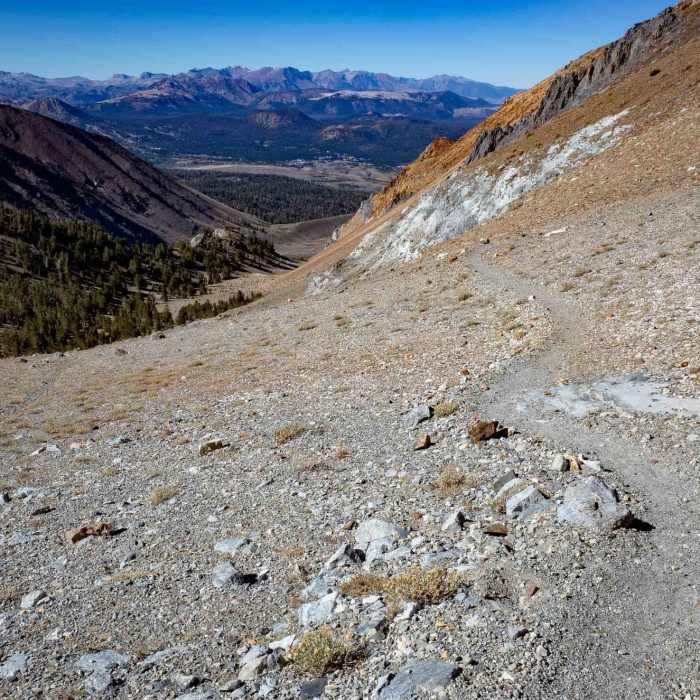 The trail from Laurel Lakes Road up to the saddle between Laurel Mountain and Bloody Mountain. Near Laurel Lakes - Edith Lake Trail